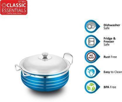 Classic Essential 5pcs coloured handi Induction Bottom Cookware Set (Stainless Steel, 5 - Piece) - Image 2