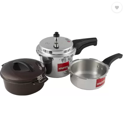 SURYA INTECH ROYALE COOKER-CASSEROLE COMBO Cookware Set (Aluminium, Stainless Steel, 3 - Piece)