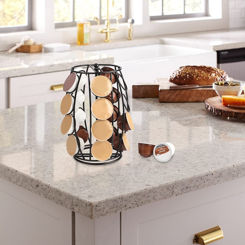 Coffee Pod Holder Carousel Storage,K Cup Holder Compatible with 20 Pods,Coffee Pod Storage for Office and Kitchen Organization - Image 4