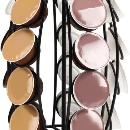 Coffee Pod Holder Carousel Storage,K Cup Holder Compatible with 20 Pods,Coffee Pod Storage for Office and Kitchen Organization