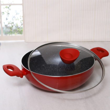 BERGNER Red Aluminium Casserole with Lid