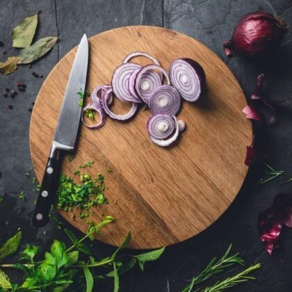 Round Solid Wooden Chopping Board