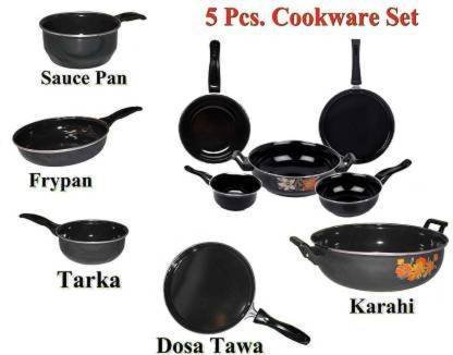 MY STORE Fantasy Induction Bottom Cookware Set (Cast Iron, 10 - Piece) - Image 3
