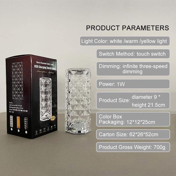 3 Color Touch Diamond Crystal Lamp- Exclusively Imported Item - Image 14