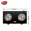 Pigeon by Stovekraft Favourite Glass Top 2 Burner Gas Stove, Manual Ignition (Black) - Image 6