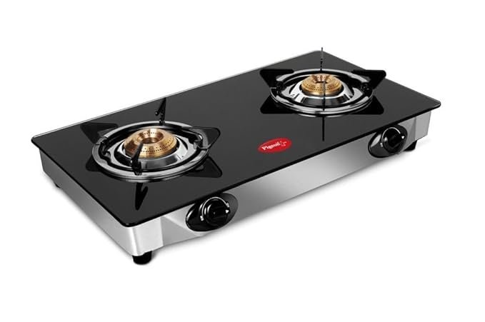 Pigeon by Stovekraft Favourite Glass Top 2 Burner Gas Stove, Manual Ignition (Black) - Image 5