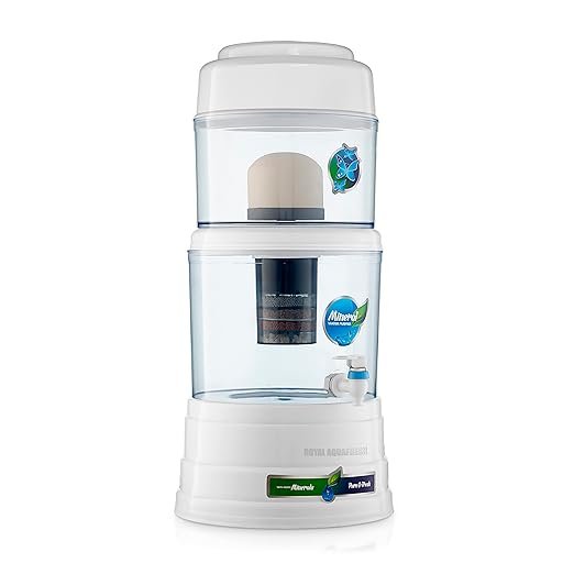ROYAL AQUAFRESH 16L Gravity Water Purifier UF Technology Based Non-Electric & Chemical Free Offline Model Counter Top Water Purifier (Misty 16L White) - Image 3