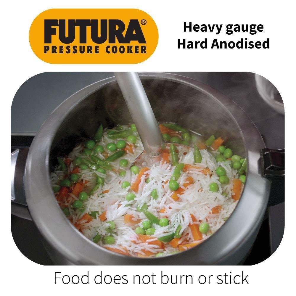 Futura Hard Anodised Induction Compatible Pressure Cooker, 3 Litre, Silver (IFP30) - Image 3