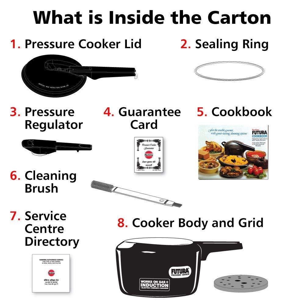 Futura Hard Anodised Induction Compatible Pressure Cooker, 3 Litre, Silver (IFP30) - Image 4