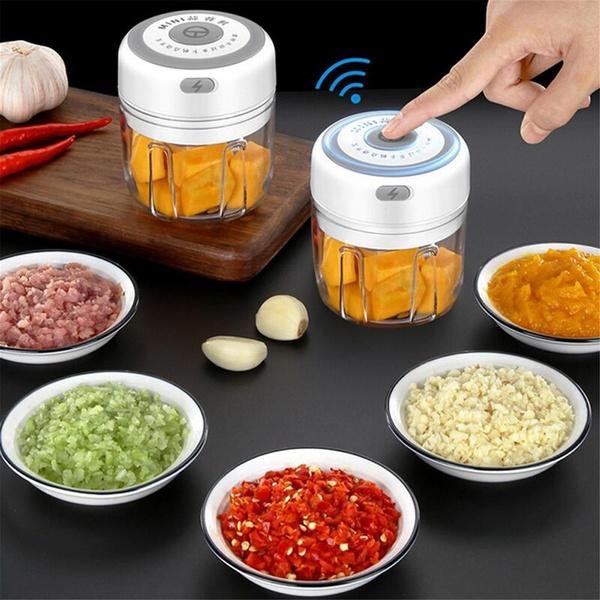Electric Mini Garlic Chopper Meat Grinder Crusher for Nuts Fruits Vegetable Food - Image 4