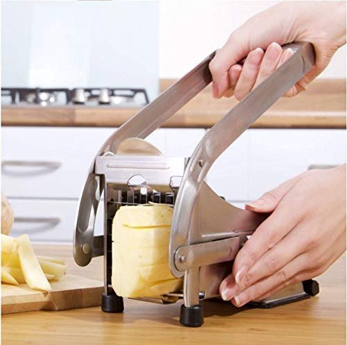 Qualimate French Fries Cutter Machine Potato Slicer for Chips Strip Chopper Kitchen Accessories Items Stainless Steel - Image 2
