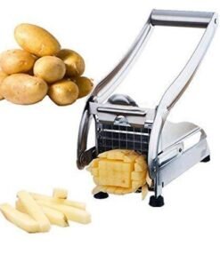 Steel Potato Chipper with 2 Blades, Easy Home Made French Fries Machine Chips Cutter, Salad Vegetable & Potato Chipper