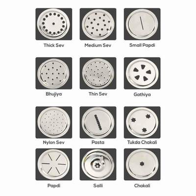 Stainless Steel Snacks Maker With 12 Different Shaped Plates - Image 4